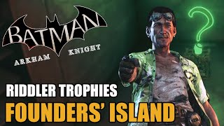 Founders Island  Riddler Trophies  Batman Arkham Knight [upl. by Atiuqehc]