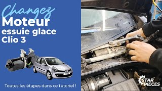 Comment changer le moteur d’essuie glace sur Clio 3   ⚙️Starpièces [upl. by Ntsuj]