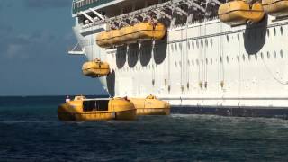 Independence of the Seas 2012 Transatlantic Lifeboat Testing [upl. by Anaig694]