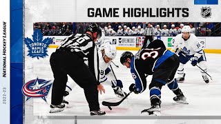 Maple Leafs  Blue Jackets 210  NHL Highlights 2023 [upl. by Nellir]