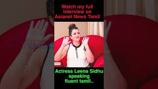 Actress Leena Sidhu Interview on Asianet News Tamil ❤️ [upl. by Rufus]