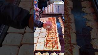 Korean Street Egg Toast 08 Korean Street Food shortsvideo [upl. by Pavlish]