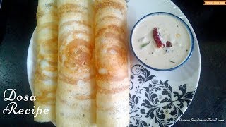 dosa  dosa recipe  dosa batter recipe  Indian food  breakfast recipe  plain dosa [upl. by Ahsirek724]