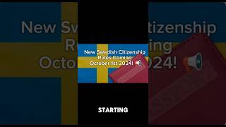 Sweden’s New Citizenship Rules – What You Need to Know [upl. by Sunny]