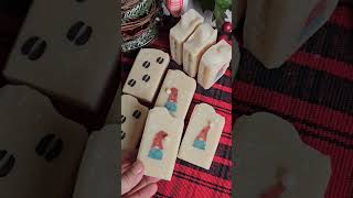 Festive goat milk soaps make the perfect gifts christmas handmadesoap goatmilksoap soapart [upl. by Eseret]