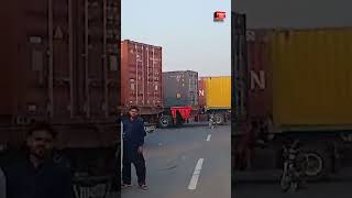 Lahore Police blocked the citys exits with containers [upl. by Poucher]