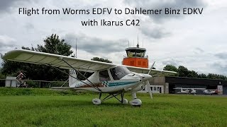 ✈ Flight to Dahlemer Binz with Comco Ikarus C42C [upl. by Va588]