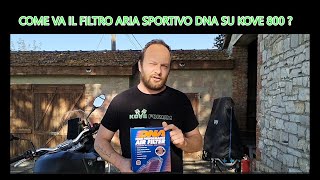 Test su strada filtro aria sportivo DNA per Kove 800X con moto originale [upl. by Anir749]