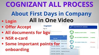 Important Documents  Cognizant All Process StepbyStep  Background Verification  NSR eCard [upl. by Vogel]