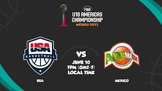 USA v Mexico  Full Basketball Game  FIBA U18 Americas Championship 2022 [upl. by Alurta]