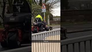 South Ayrshire Council grass cutter flat out green keeps [upl. by Ahseile]