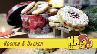 Rezept Spitzbuben  Plätzchen backen für Weihnachten  Der Foodvlog von Na Schmeckts [upl. by Annawak]