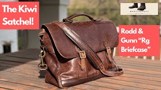 Rodd and Gunn quotRgquot Leather Briefcase Made in New Zealand [upl. by Nalo]