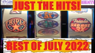 BEST SLOT WINS OF JULY 2022 Just the Hits Big Wins Bonuses Free Games High Limit Slot Play [upl. by Harwell]