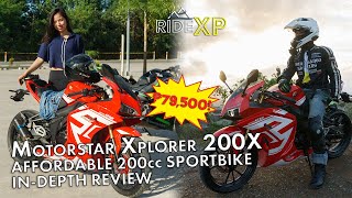 MOTORSTAR XPLORER 200X  Affordable 200cc Sportbike  INDEPTH REVIEW [upl. by Laundes]