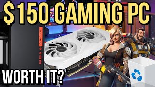 150 Gaming PC Review Good Deal Complete Trash Windows Budget Fortnite AMD A8 RX570 4GB I built a [upl. by Ladnyk]