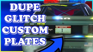 patched GTA 5 Online Duplication GLITCH Custom Plate Transfer Glitch [upl. by Anaitsirk]