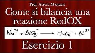 quotCome si bilancia una reazione RedOX quot Esercizio 1 ProfAtzeni ISCRIVITI [upl. by Stark272]