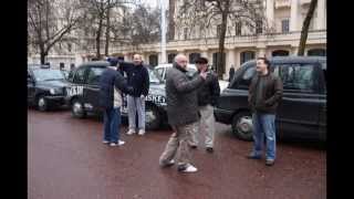 London Taxi Black Cab Drivers Protest 2009 February 5th [upl. by Eneirda]