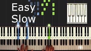 Für Elise  Piano Tutorial Easy SLOW  How to play Für Elise synthesia [upl. by Onitram]