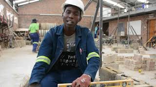 Sibusiso Ndwandwe Bricklaying Competitor for the WorldSkills South Africa National Competition [upl. by Ralfston332]