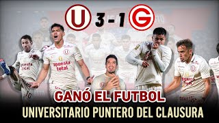 UNIVERSITARIO 3  1 GARCILASO  TRIUNFO CATEGORICO  ANALISIS EN CALIENTE  OPINION HINCHAS [upl. by Naraa]