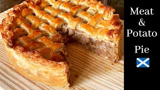 Traditional Meat amp Potato Pie Recipe  With Easy Lattice Top [upl. by Naujaj757]