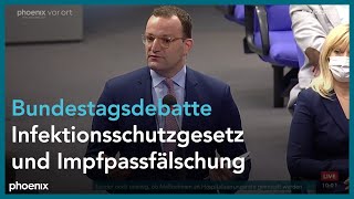 Bundestagsdebatte zum Infektionsschutzgesetz und zur Impfpassfälschung am 181121 [upl. by Cinderella]