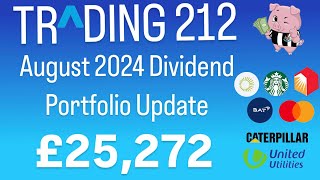 Trading 212 AUGUST 2024 Dividend Update  BEST MONTH EVER  How Much My £25000 Portfolio Paid Me [upl. by Sirdna]