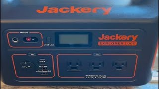 Jackery Explorer 1000 Portable Power Station 1002Wh Capacity with 3x1000W AC Outlets Review [upl. by Rosenblatt]