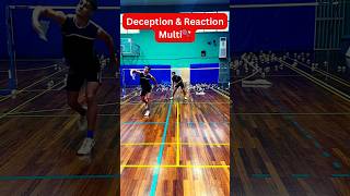 Badminton reflexes and deception multishuttle practice session [upl. by Nims204]