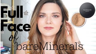 Full Face Of Bare Minerals Using The Original Powder Foundation [upl. by Assenat734]