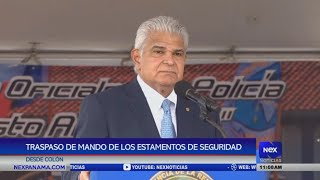 Palabras del presidente Mulino al traspaso de la Policía Nacional desde Colón [upl. by Ennairek]