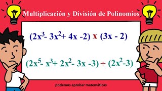 Multiplicación y División de Polinomios [upl. by Adnohryt480]