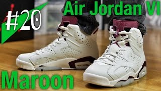 20  Nike Air Jordan VI quotMaroonquot  on feet  sneakerkult [upl. by Elocn]