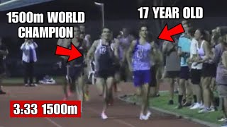 17 YEAR OLD BEATS 1500M WORLD CHAMPION JAKE WIGHTMAN [upl. by Nomelc]