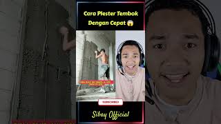 Tutor Plester tembok dengan cepat 😱 tukang shorts [upl. by Lein950]