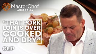 The Pork Loin is Overcooked  MasterChef Australia  MasterChef World [upl. by Swor500]