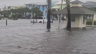 Storm in North Carolina Atlanta flooding by lake [upl. by Ticon184]