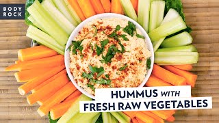 Hummus Recipe with Fresh Raw Veggies [upl. by Yticilef]