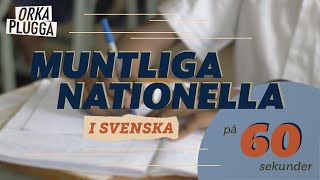 60 SEKUNDER  Så lyckas du på muntliga nationella i svenska [upl. by Block966]