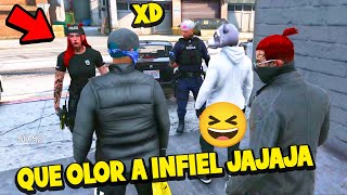 MI NOVIA POLICIA ME TRATA DE INFIEL FRENTE A MIS AMIGOS  DovuX Life  GTA V Roleplay  dovuxlife [upl. by Llenehs]