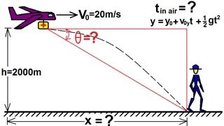 Physics 3 Motion in 2D Projectile Motion 12 of 21 Example 1 Plane Dropping Object [upl. by Veda]