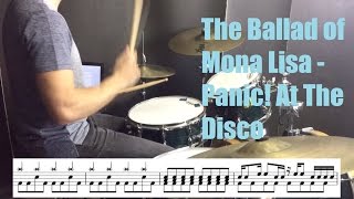 The Ballad of Mona Lisa Drum Tutorial  Panic At The Disco [upl. by Akcira]