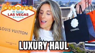 Las Vegas LUXURY HAUL  Louis Vuitton CHANEL HERMES [upl. by Veronique216]