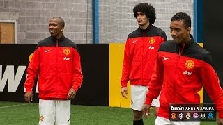 Manchester Uniteds Young Fellaini and Nani show off their skills [upl. by Attayek579]