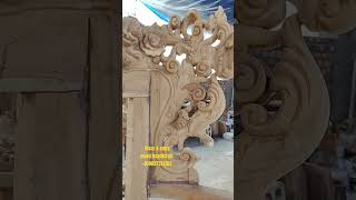 wooden sofa structure by Nisar amp Sons wood handicraft carving furniture sofawoodworking [upl. by Ahsirtak123]