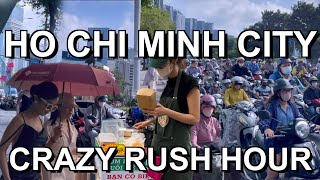 Crazy rush hour traffic in Saigon 🇻🇳 Ho Chi Minh City Vietnam [upl. by Clougher]