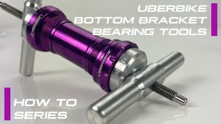 Using the Uberbike bottom bracket bearing removal and installation tools [upl. by Nanreh]