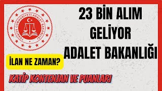 ADALET BAKANLIĞI ALIMLARI GELİYOR ✅  KATİP KONTENJANLARI ✅  TABAN PUAN [upl. by Bella]